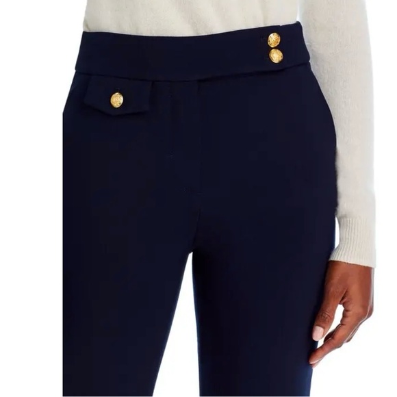 Veronica Beard -women’s Renzo straight leg pants navy  tailored crop trousers 16 - Picture 5 of 10